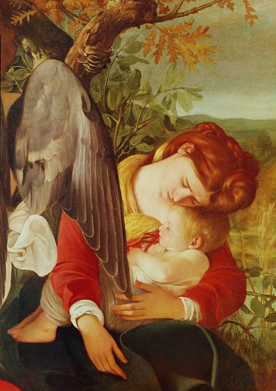 Rest on the Flight into Egypt (detail) by Michelangelo Merisi Caravaggio